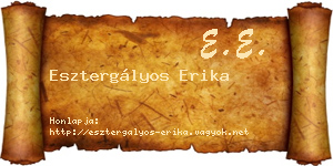 Esztergályos Erika névjegykártya