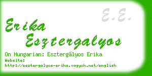erika esztergalyos business card