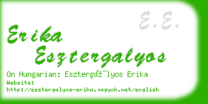 erika esztergalyos business card